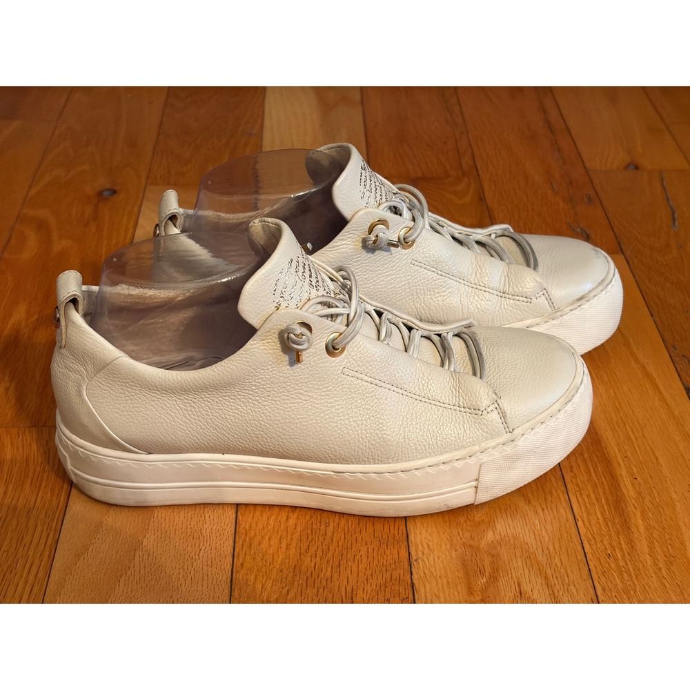 Paul Green Faye Sneakers ivory leather size woman's 8